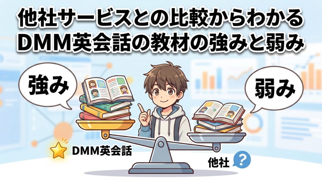 他社サービスとの比較からわかるDMM英会話の教材の強みと弱み