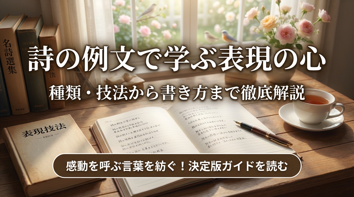 詩の例文で学ぶ表現の心：種類・技法から書き方まで徹底解説