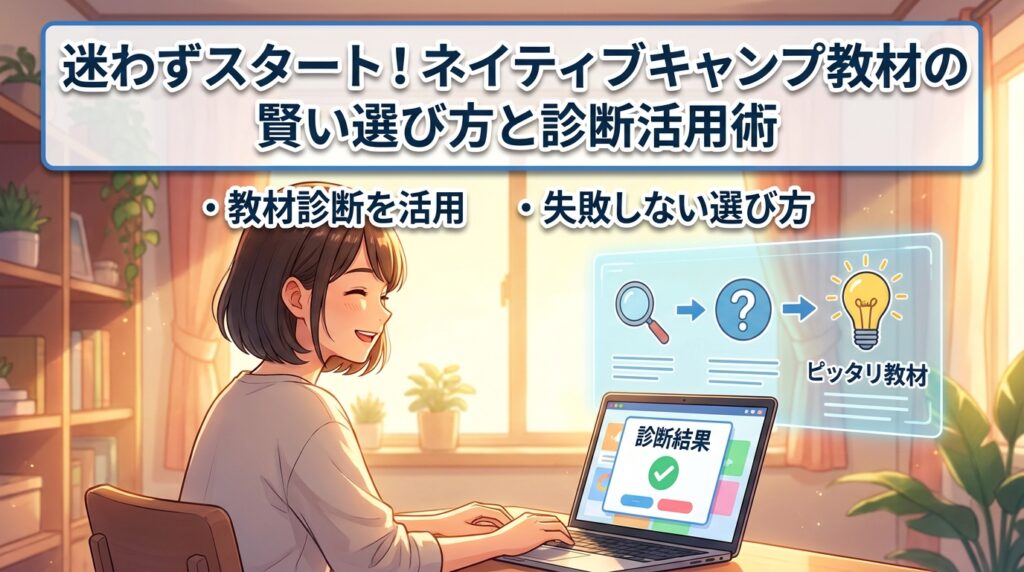 迷わずスタート!ネイティブキャンプ教材の賢い選び方と診断術