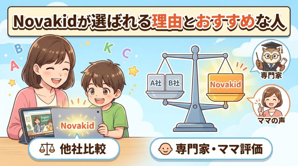 他社と比較して分かったnovakidの口コミで選ばれる理由とおすすめな人