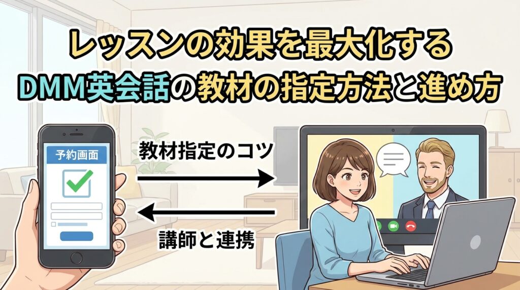レッスンの効果を最大化するDMM英会話の教材の指定方法と進め方