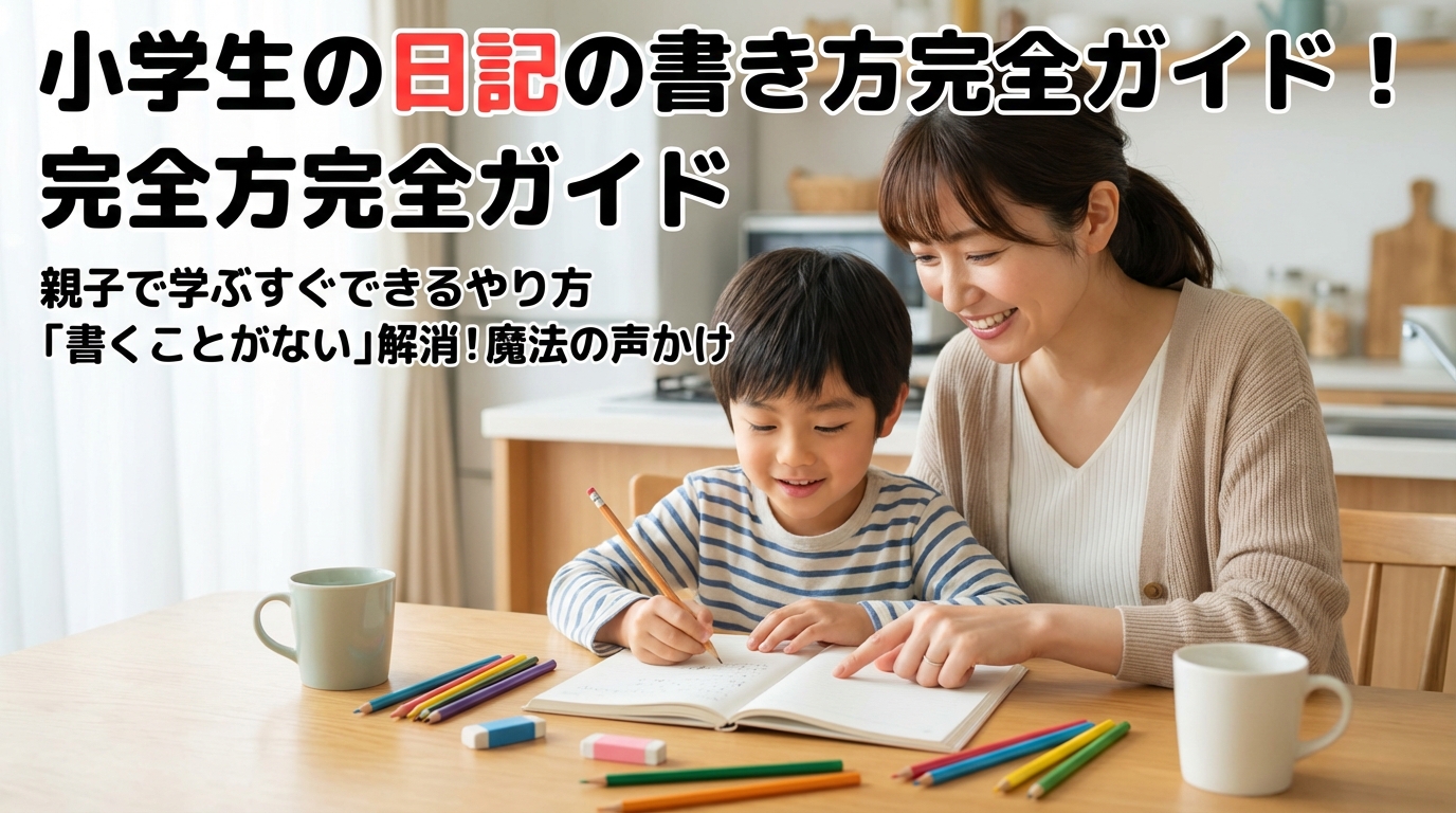 小学生の日記の書き方完全ガイド！親子で学ぶすぐできるやり方