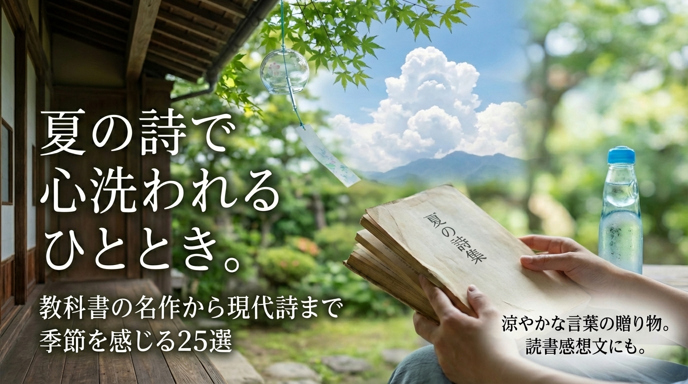 夏の詩で心洗われるひととき。教科書の名作から現代詩まで季節を感じる25選
