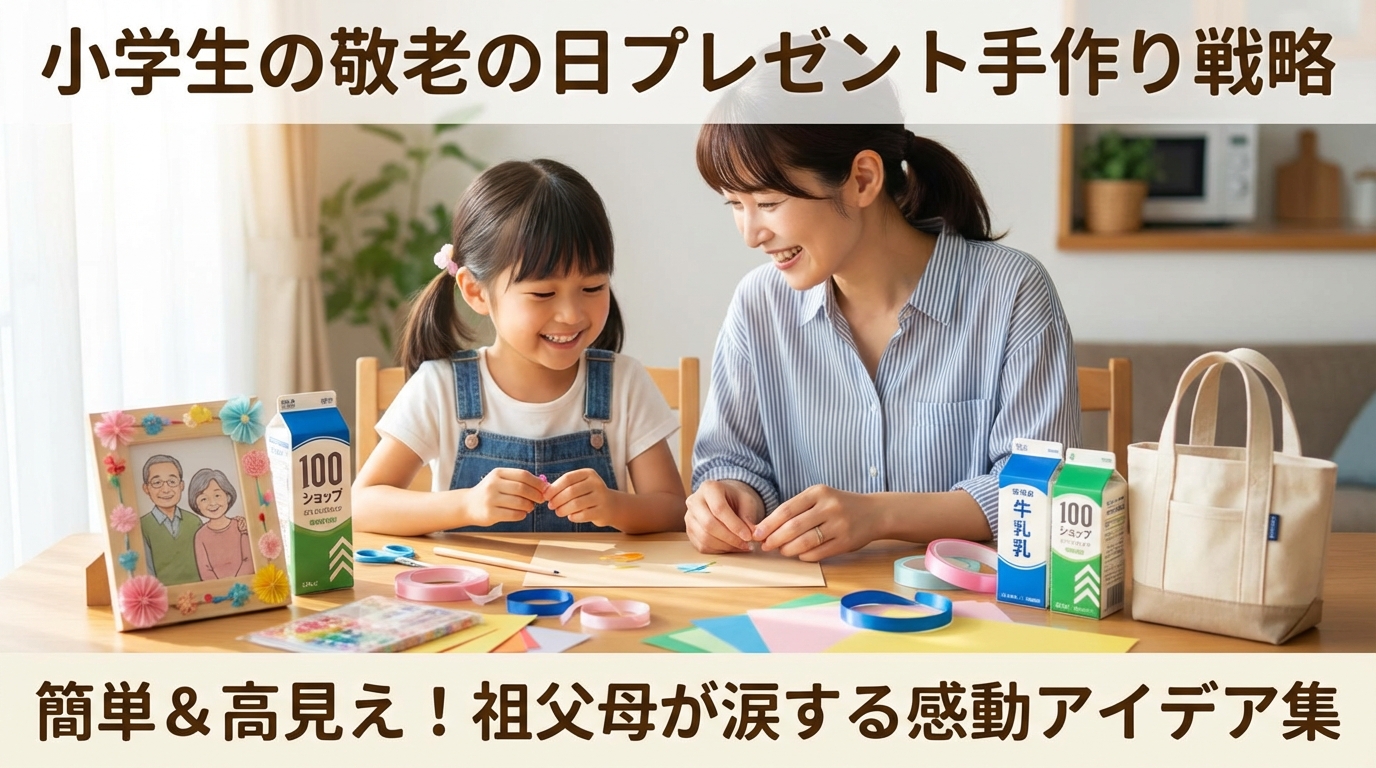 小学生の「敬老の日」プレゼント手作り戦略：100均アイデア