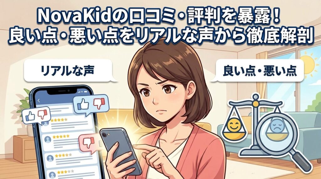 リアルな声を暴露!novakidの口コミ・評判で見えた良い点と悪い点