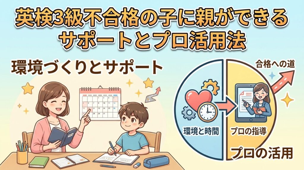 親ができるサポートと英検3級に受からない子へのプロ活用法