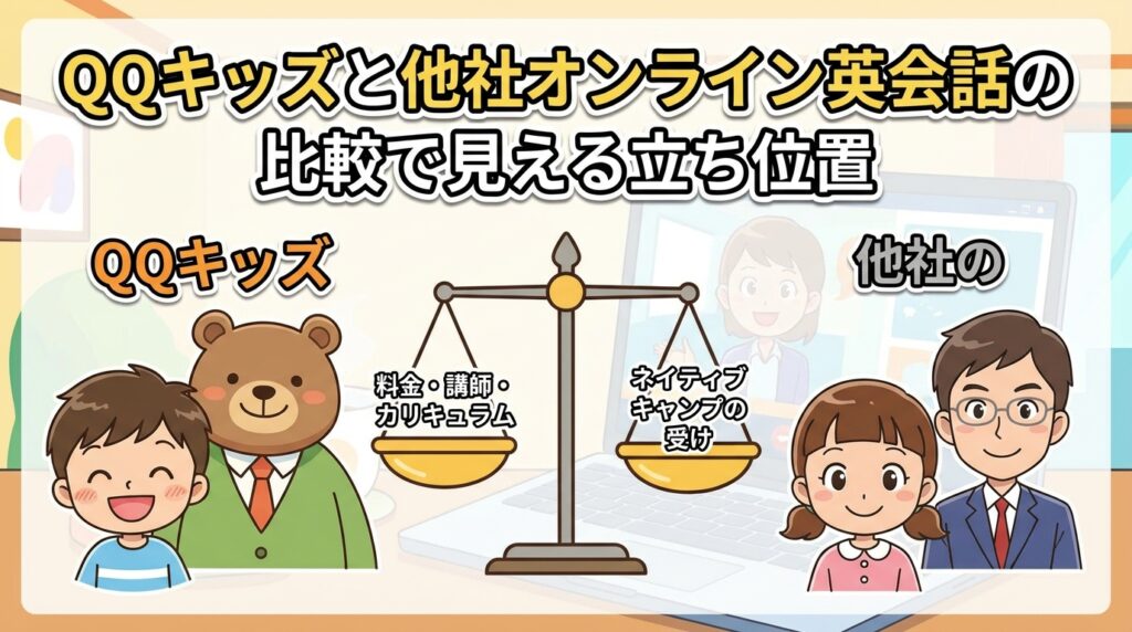 QQキッズと他社オンライン英会話の比較で見える立ち位置