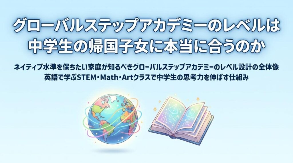 グローバルステップアカデミーのレベルは中学生の帰国子女に本当に合うのか