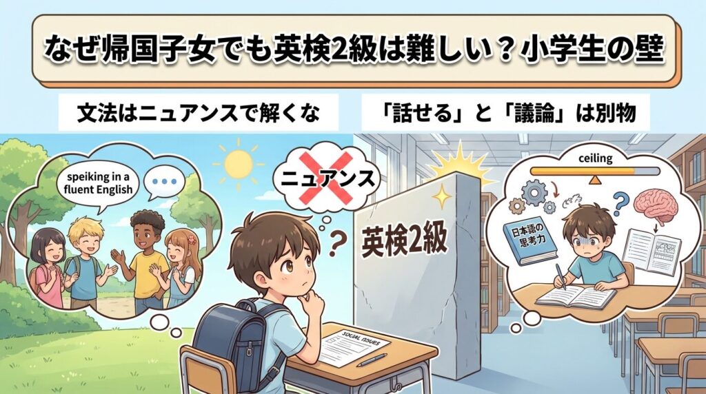 帰国子女でも油断できない小学生の英検2級が難しい理由