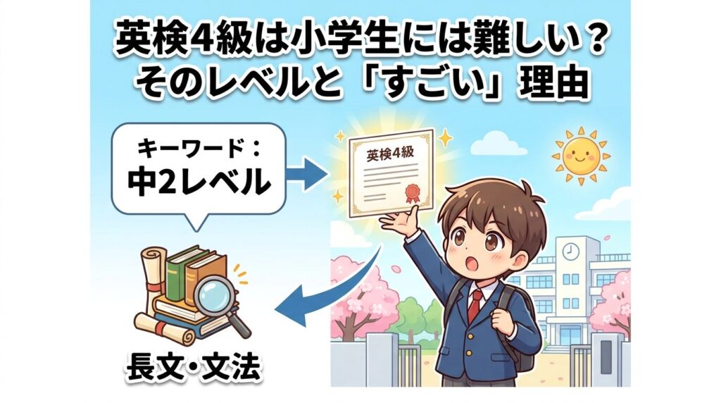 小学生に英検4級は難しい?レベルと「すごい」と言われる理由