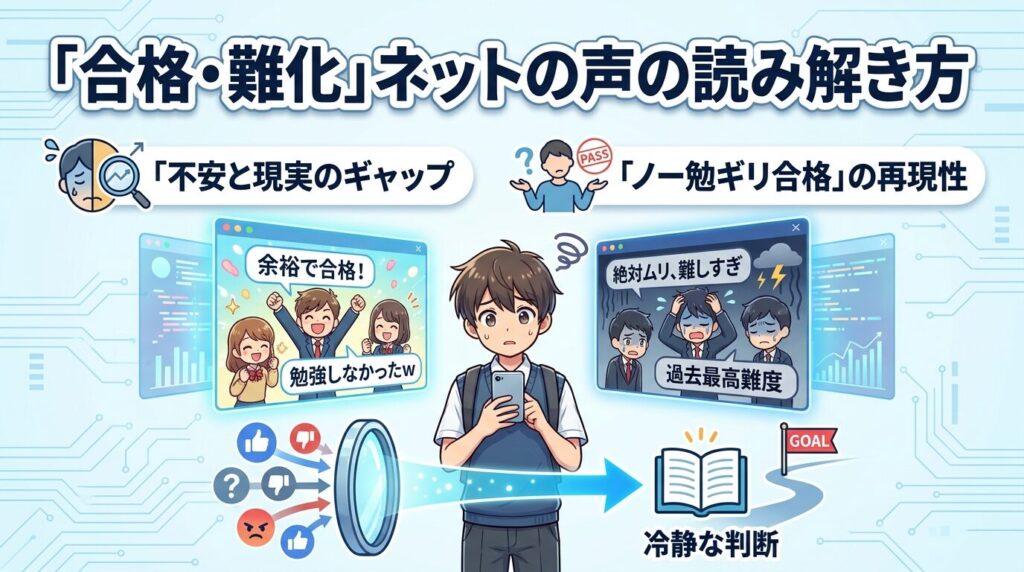 ネットの「ノー勉合格」「難化」の声をどう読むか|知恵袋・SNSのリアル