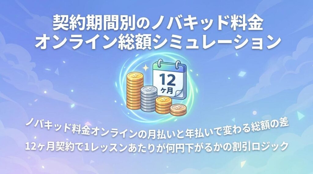 契約期間別のノバキッド料金オンライン総額シミュレーション