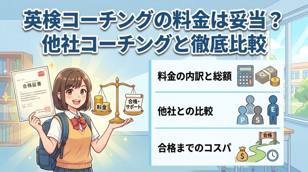 英検コーチの料金は妥当か?他コーチングとの徹底比較
