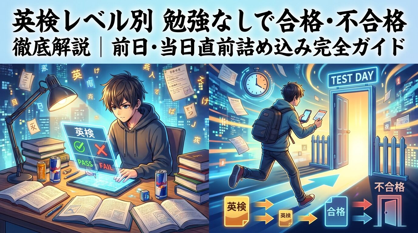 英検ノー勉で受かる級と落ちる級｜前日・当日の悪あがき完全ガイド