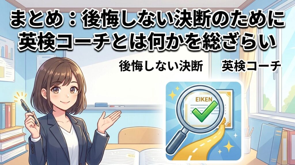 まとめ:英検コーチとは何かを総ざらいして後悔しない判断を