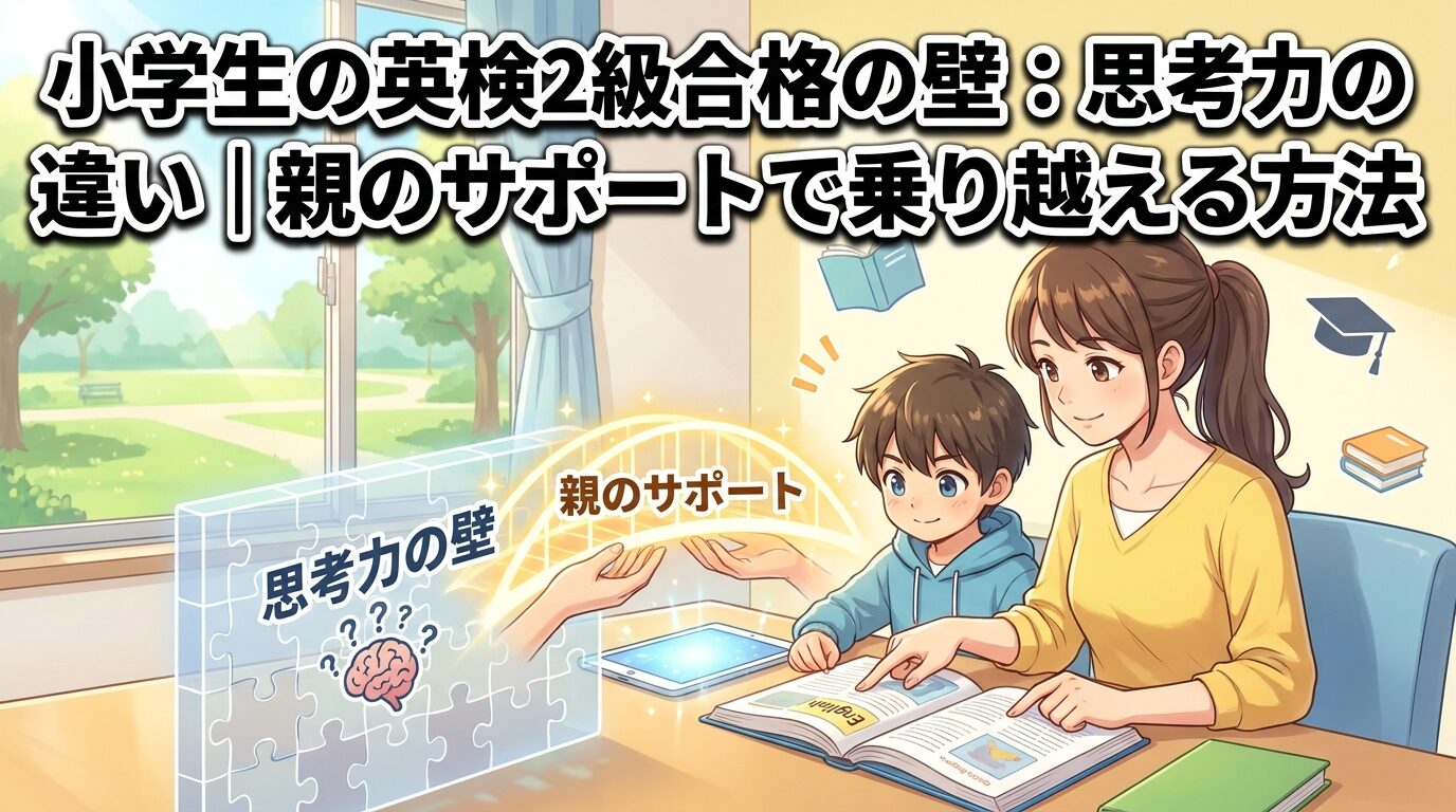 小学生の英検2級の壁は思考の差｜親の伴走で越える方法