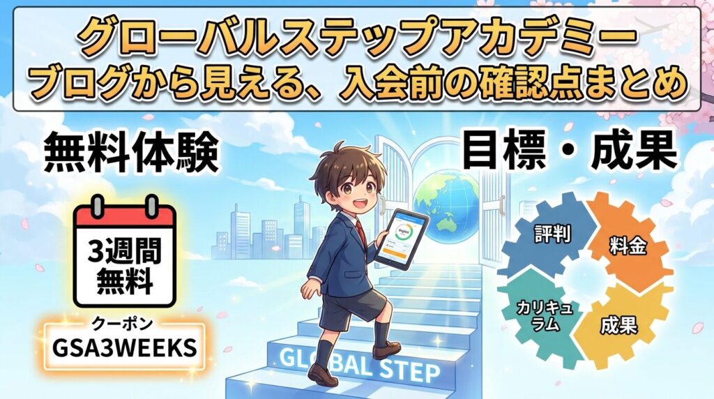 まとめ:グローバルステップアカデミーのブログで見えた入会前にチェックすべきポイント
