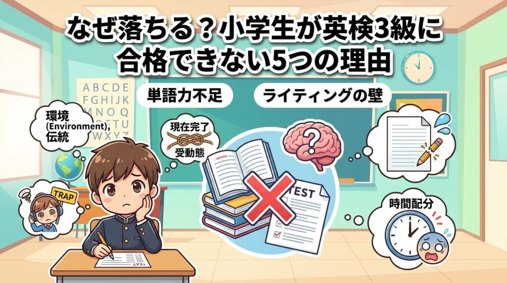 なぜ落ちる？小学生が英検3級に受からない5つの原因