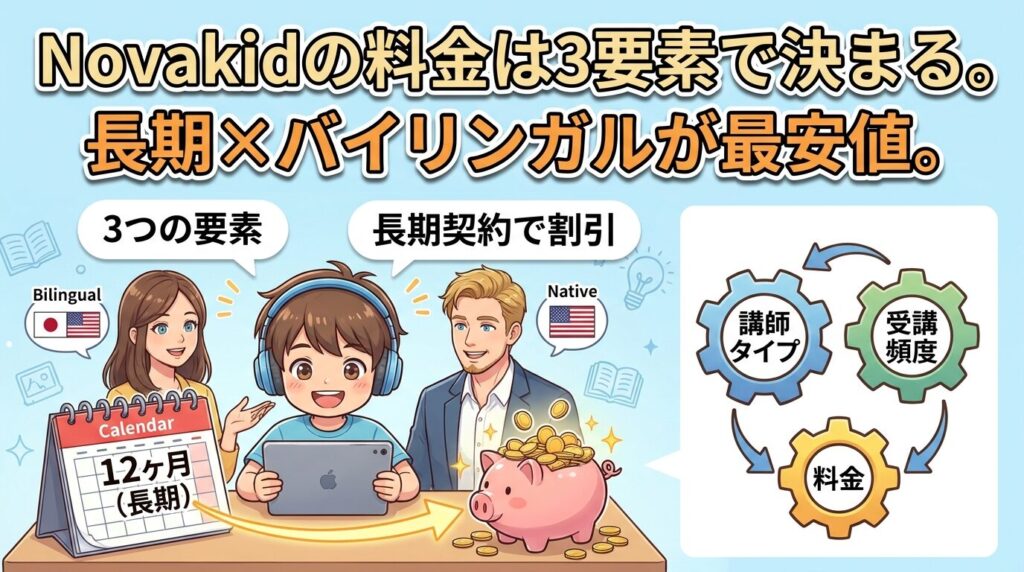 まとめ:ノバキッドの料金は3軸で決まり長期×バイリンガルが最安