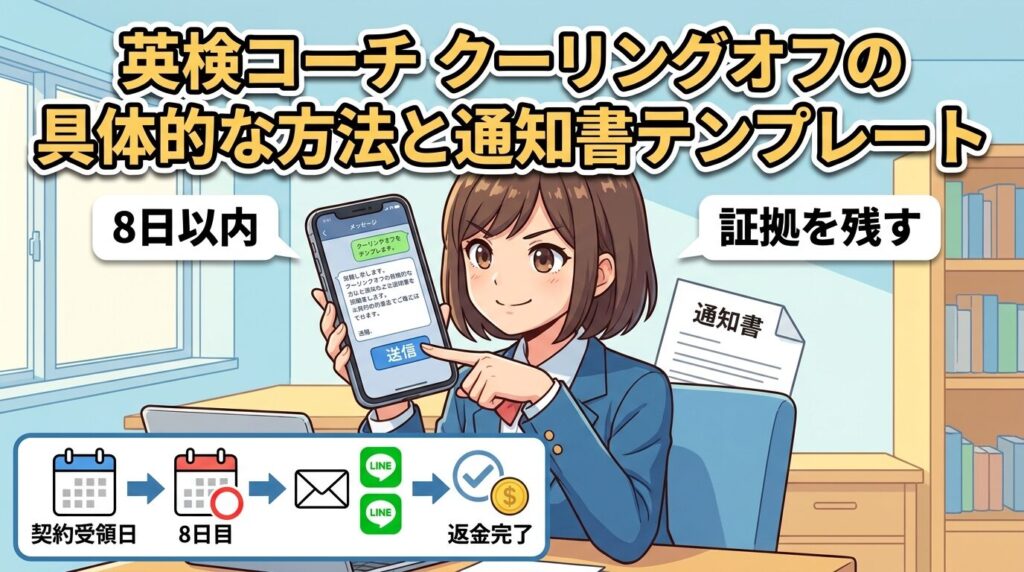 英検コーチのクーリングオフの具体的なやり方と通知文テンプレート