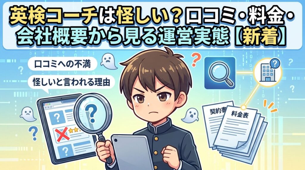 英検コーチは怪しい？口コミ・料金・会社概要から見る運営の実態 [New]