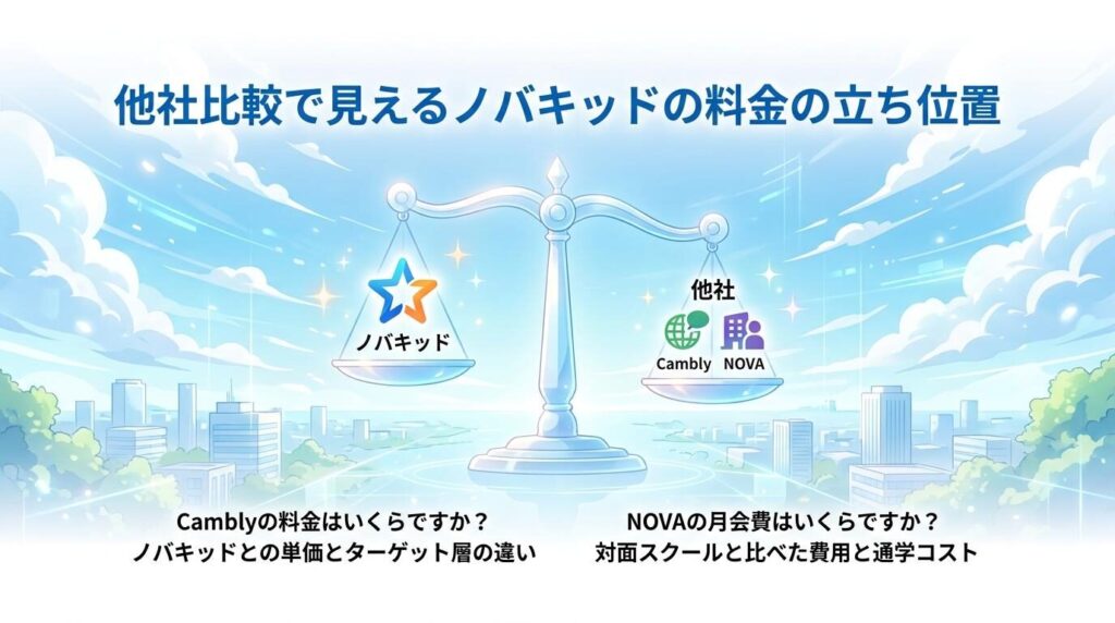 他社比較で見えるノバキッドの料金の立ち位置