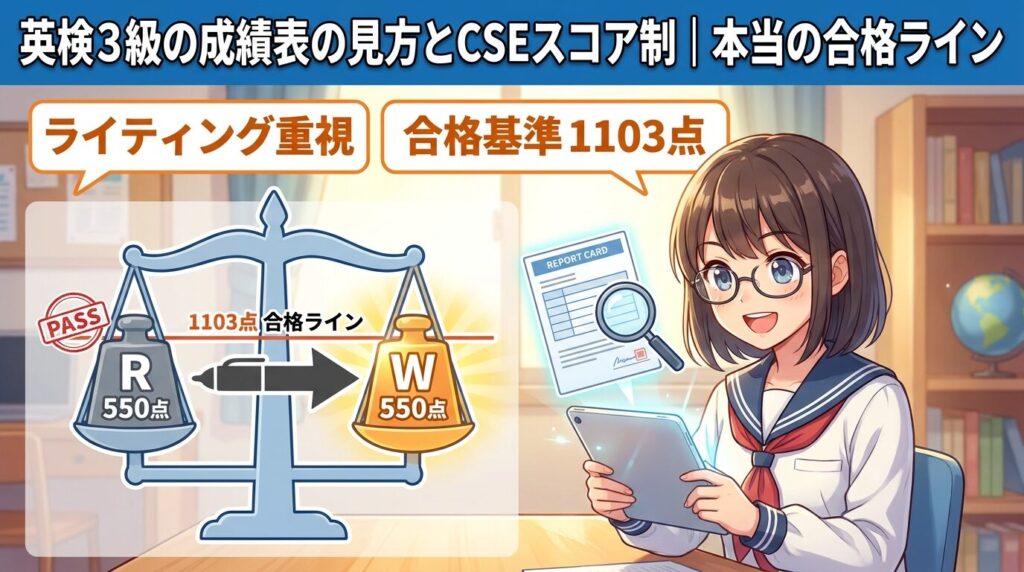 成績表の見方とCSEスコアの仕組み｜英検3級の本当の合格点