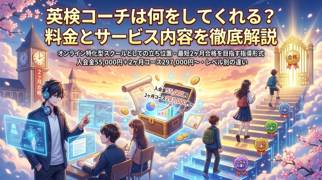 英検コーチは何ができるサービス?料金と内容の中身を分解