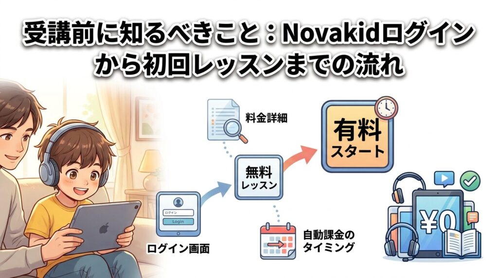 受講前に知りたいノバキッドログインから初回レッスンまでの流れ