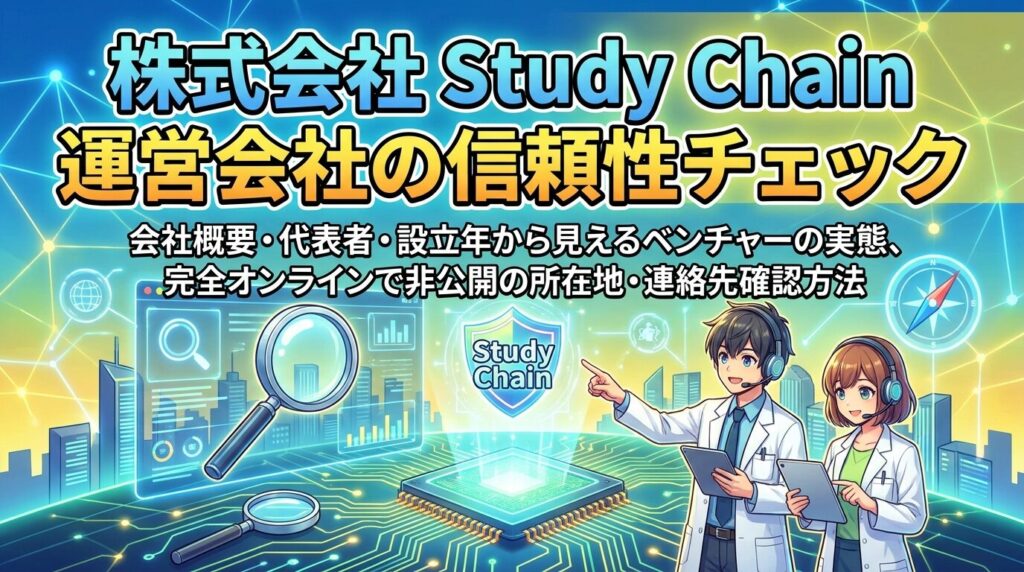 運営会社スタディチェーン株式会社の信頼性チェック
