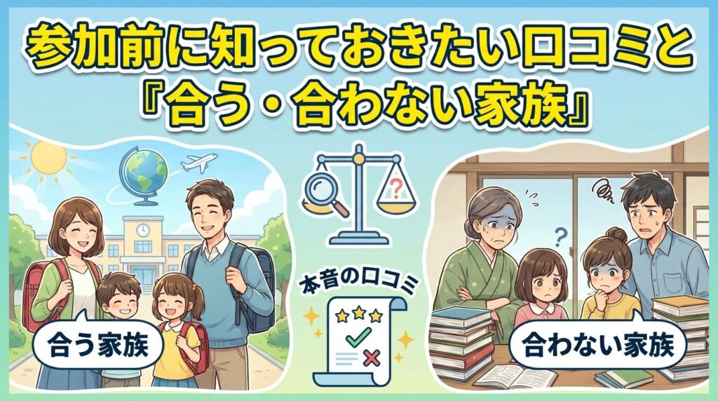 受講前に知っておきたい口コミと「合う・合わないご家庭」