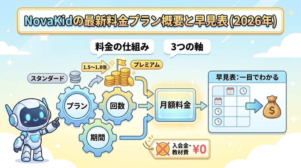 2026年最新版のノバキッドの料金プラン全体像と早見表