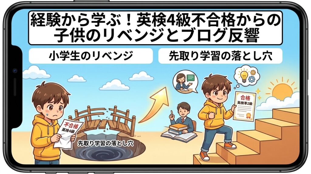 体験談から学ぶ！英検4級に落ちた子のリベンジ事例とブログの声