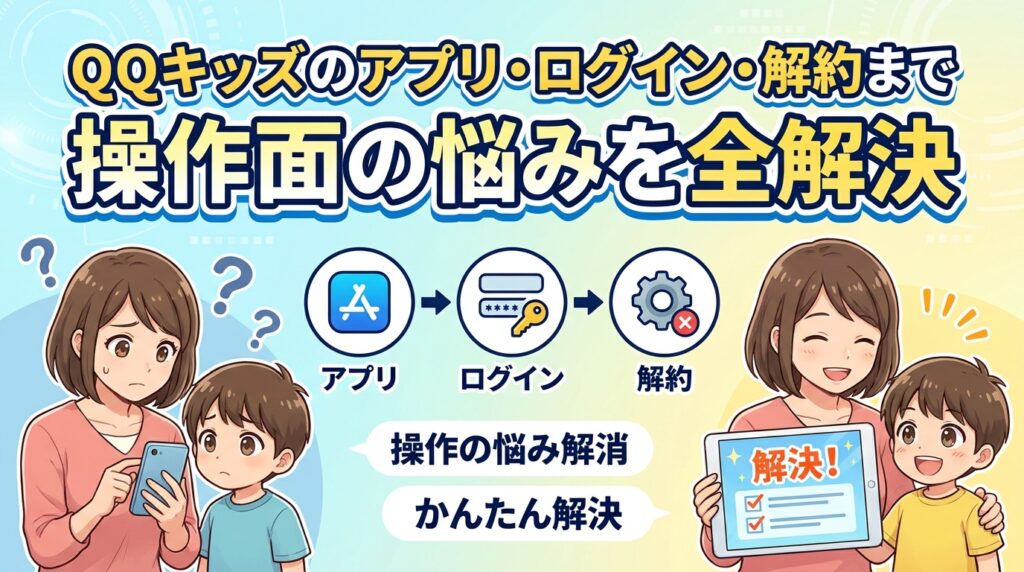 QQキッズのアプリ・ログイン・解約まで操作面の悩みを全解決