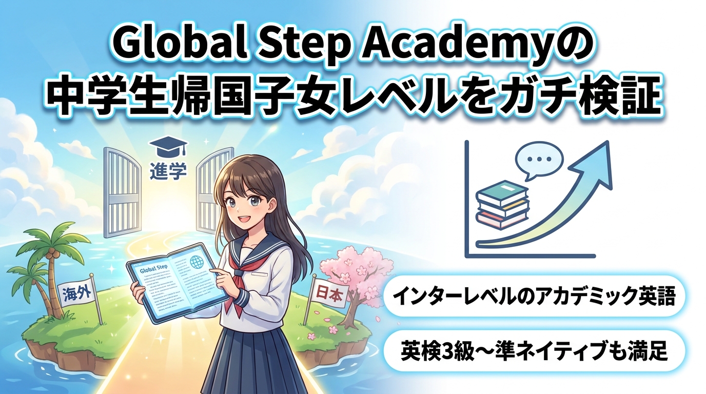 グローバルステップアカデミーのレベルは中学生帰国子女に合うかを本気検証