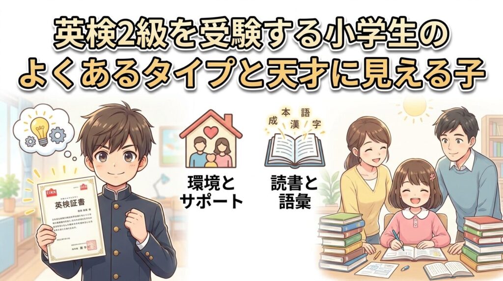 英検2級に挑む小学生に多いタイプと天才に見える子の共通点