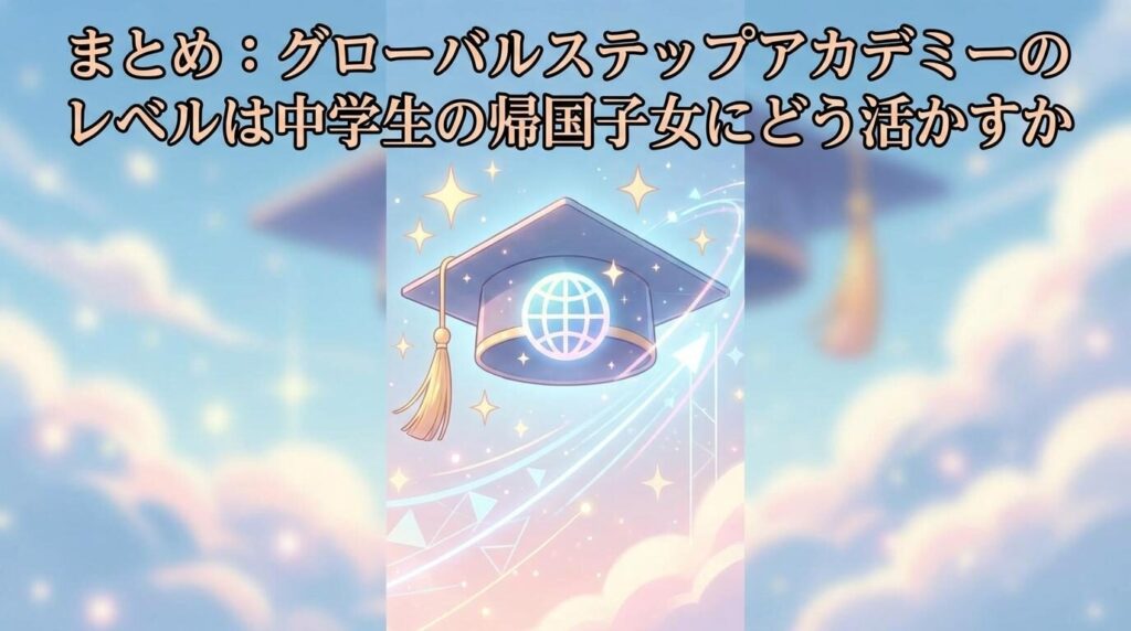 まとめ:グローバルステップアカデミーのレベルは中学生の帰国子女にどう活かすか