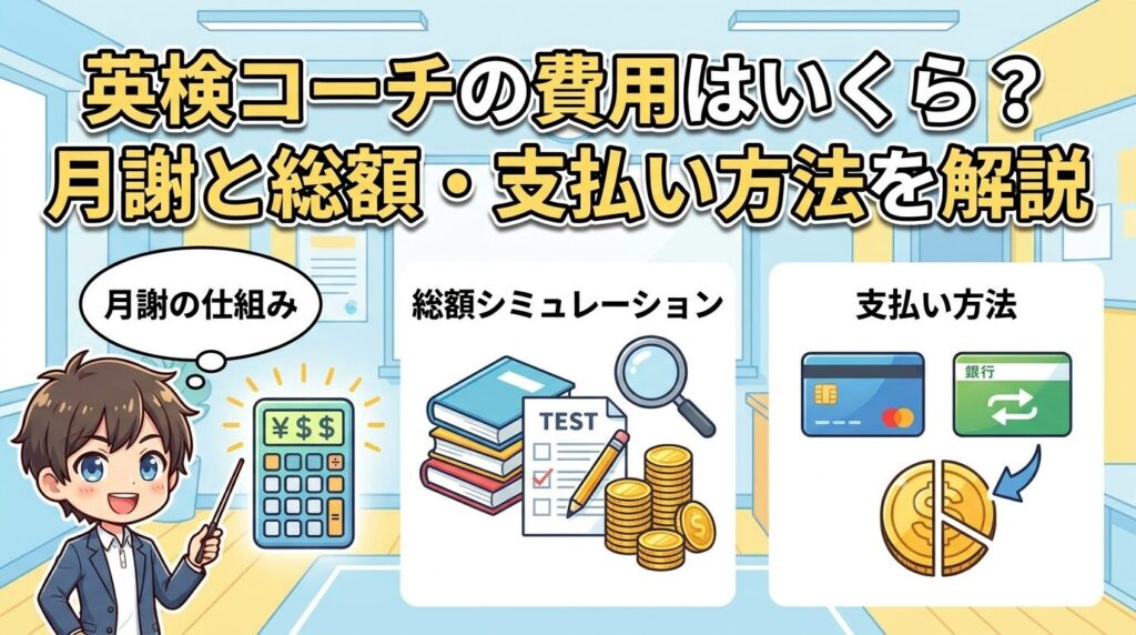 英検コーチの費用はいくら？月額・総額・支払い方法の全体像
