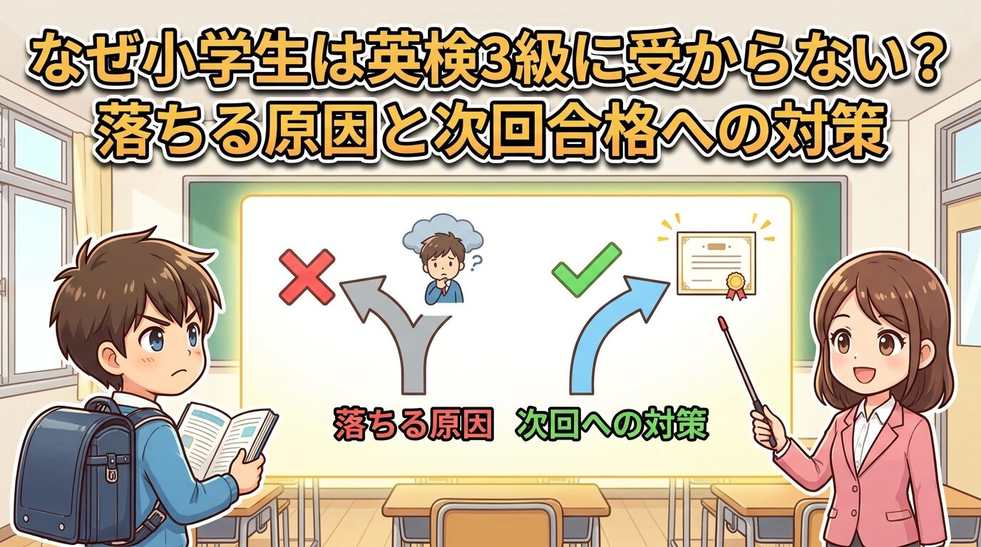 小学生が英検3級に受からない？落ちる原因と次回の合格対策