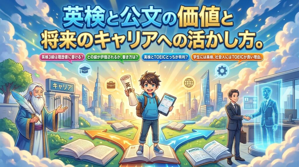 英検と公文の価値と将来のキャリアへの活かし方