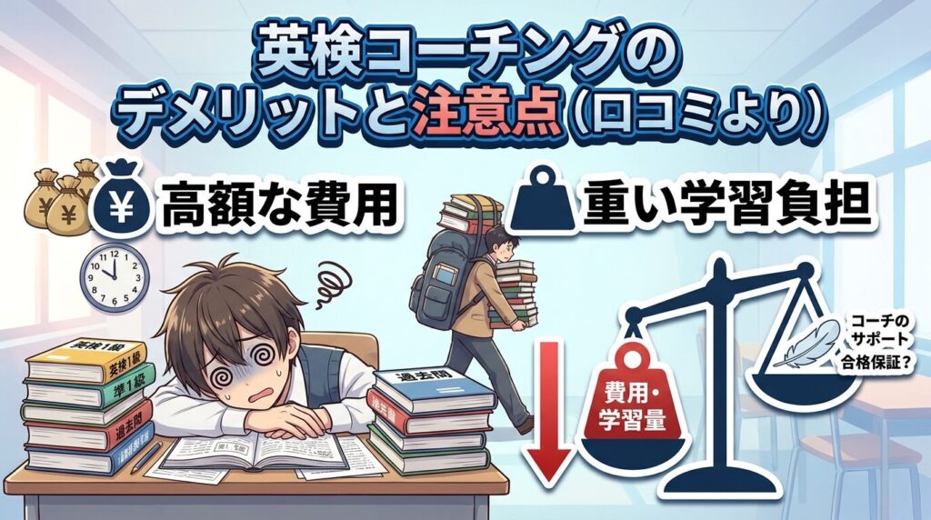 英検コーチのレビューで語られるデメリットと注意点