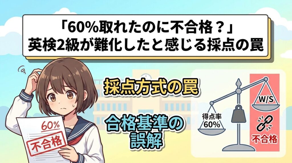 「6割取れたのに落ちた」はなぜ?英検2級が難しくなったと感じる採点の罠