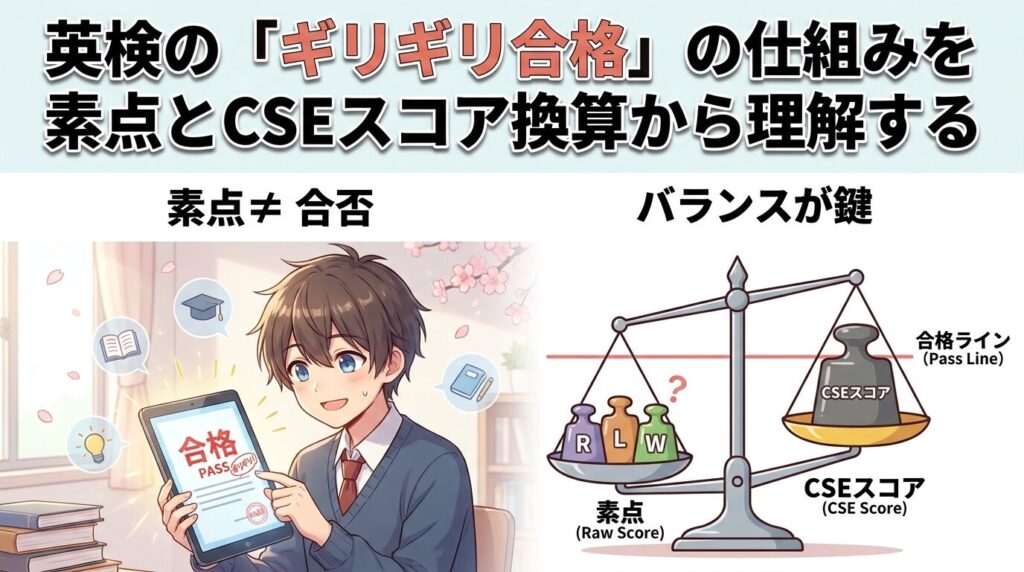 素点とCSEスコアの換算で見る英検ギリギリ合格の仕組み