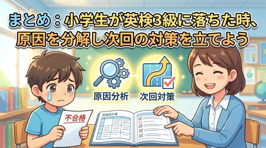 まとめ：小学生が英検3級に受からないときは原因を分けて次回に備えよう