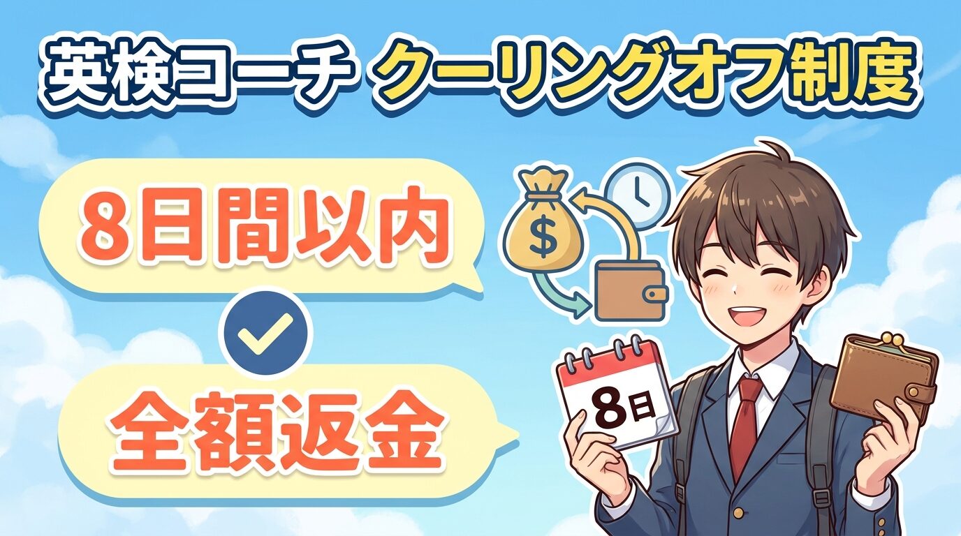 【保存版】英検コーチのクーリングオフは8日以内なら全額返金OK