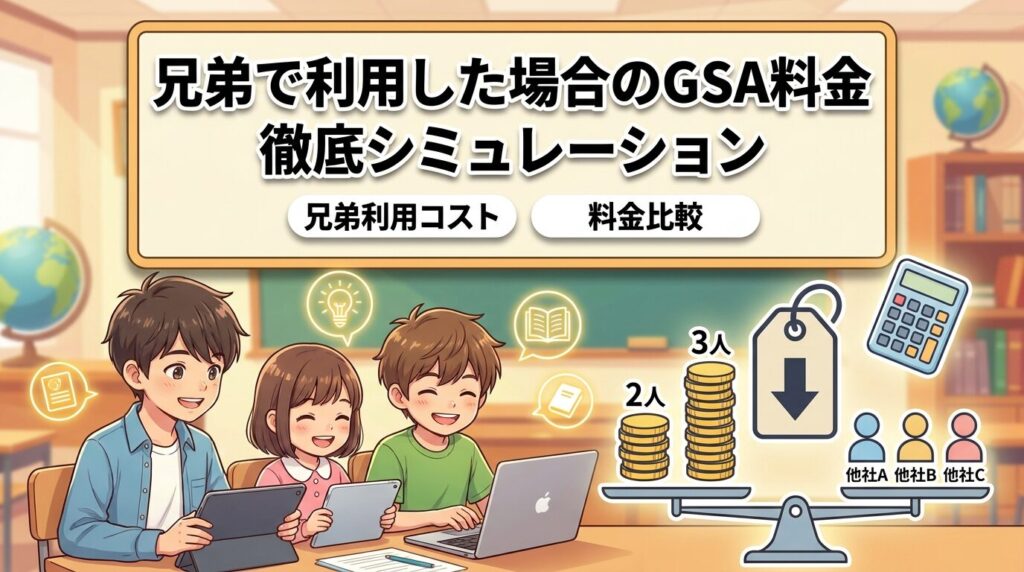 グローバルステップアカデミーを兄弟で使うときの費用を徹底シミュレーション