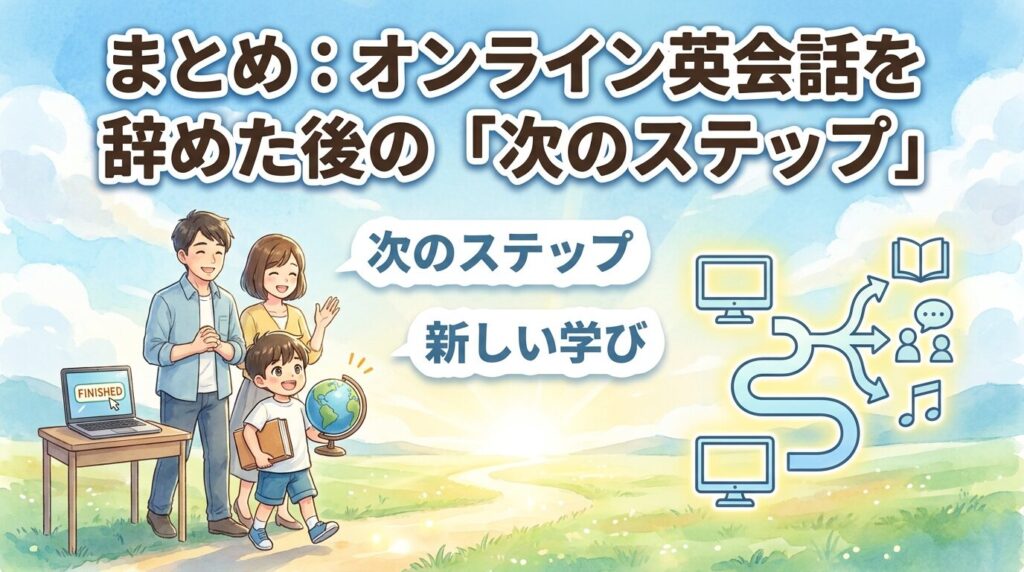 まとめ:オンライン英会話を子供がやめた家庭が次に選ぶべき道