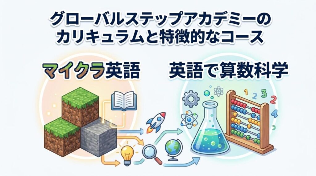 グローバルステップアカデミーのカリキュラムと特徴的なコース