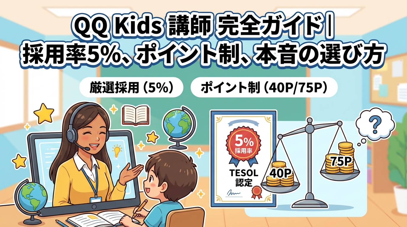 QQキッズ講師完全ガイド｜採用率5%・ポイント制度・選び方の本音
