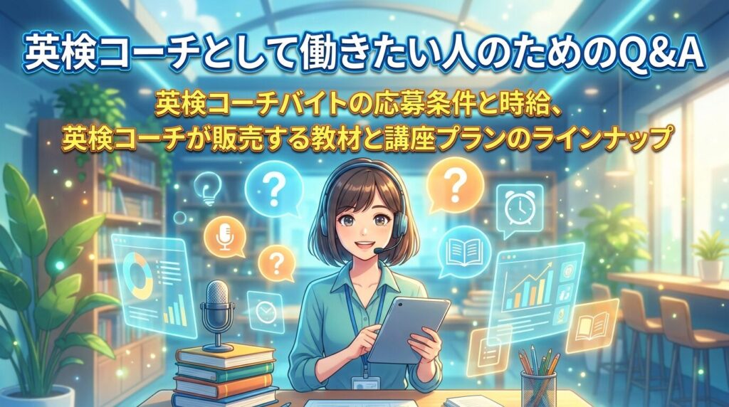 英検コーチでコーチ側として働きたい人向けQ&A